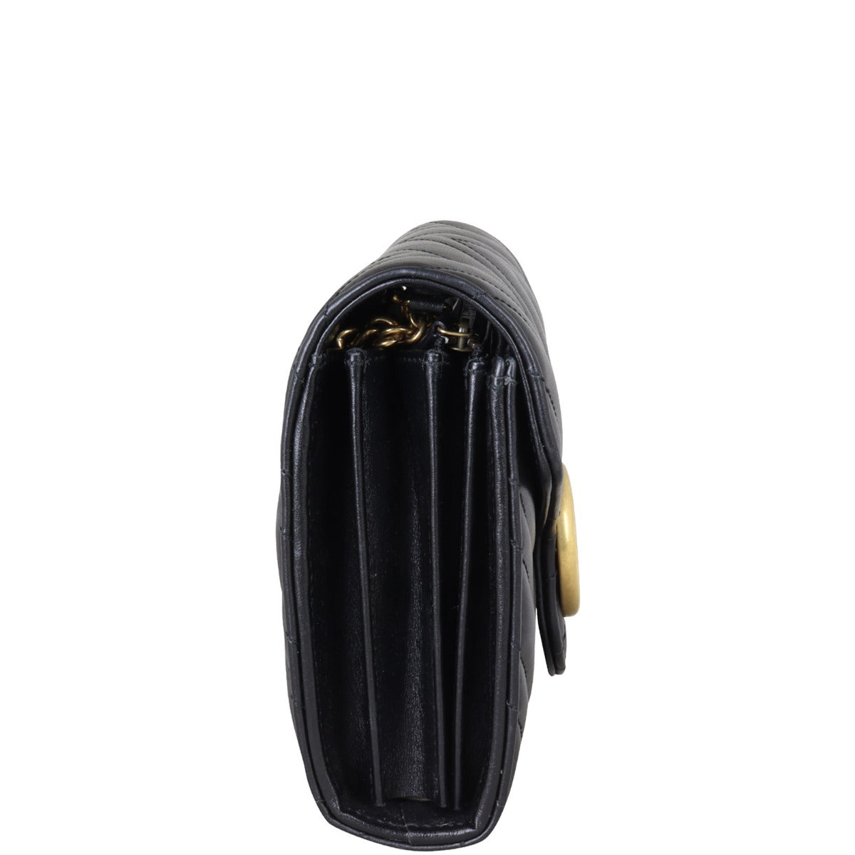 Gucci GG Marmont Matelasse Chain Wallet Side
