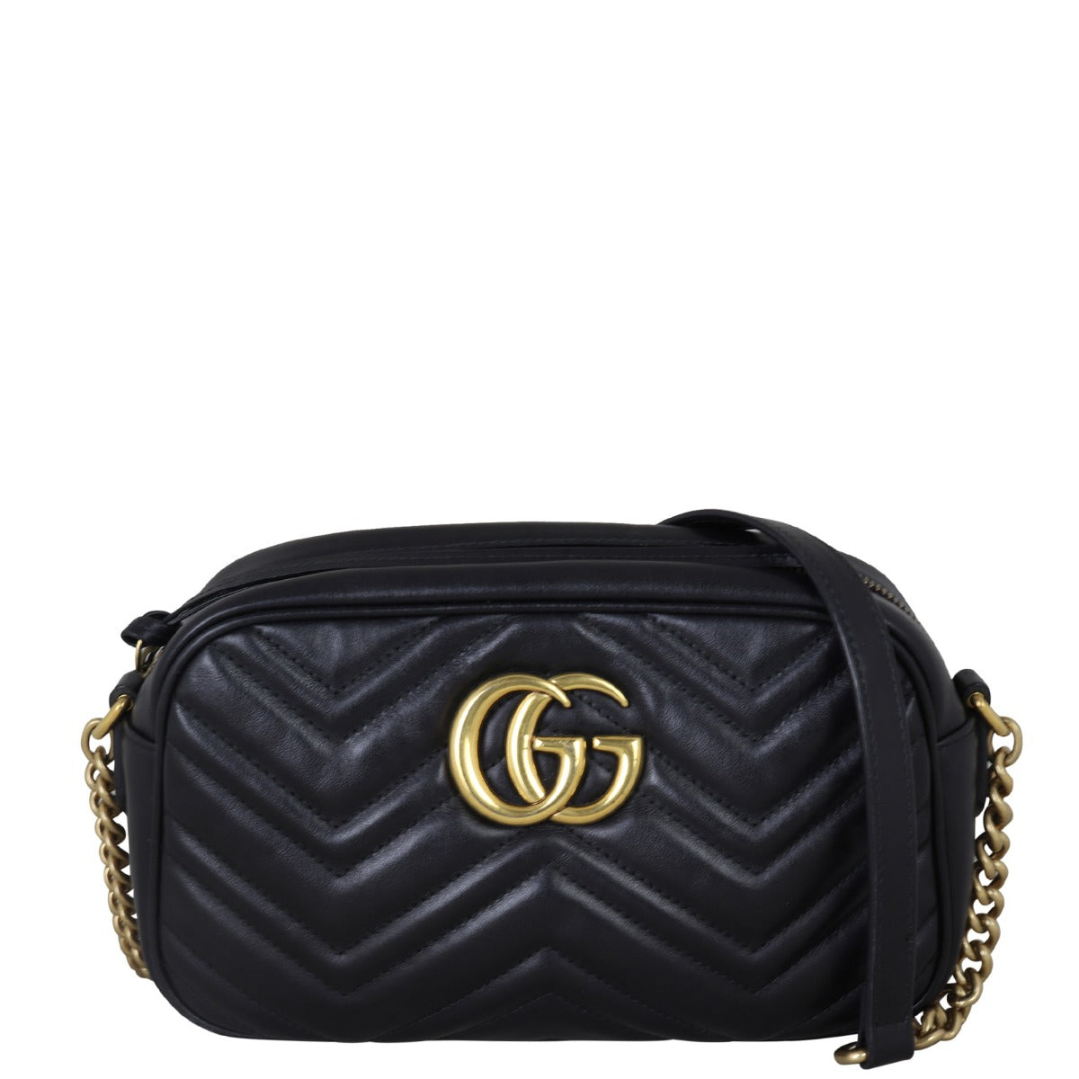 Gucci GG Marmont Small Camera Bag Front With Strap