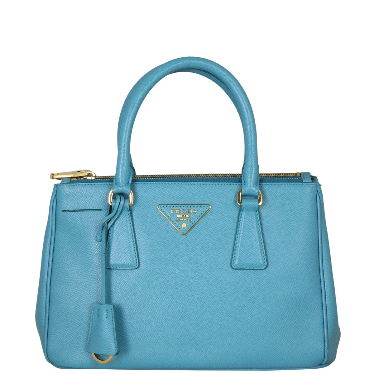 Prada Saffiano Lux Galleria Double Zip Tote Mini Front
