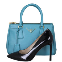 Prada Saffiano Lux Galleria Double Zip Tote Mini Shoe