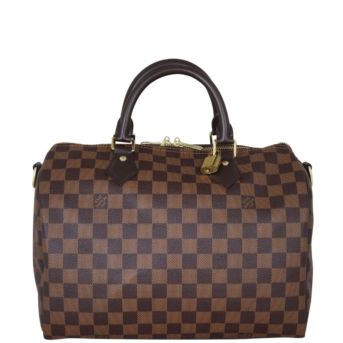 Louis Vuitton Speedy 30 Bandouliere Damier Ebene Front