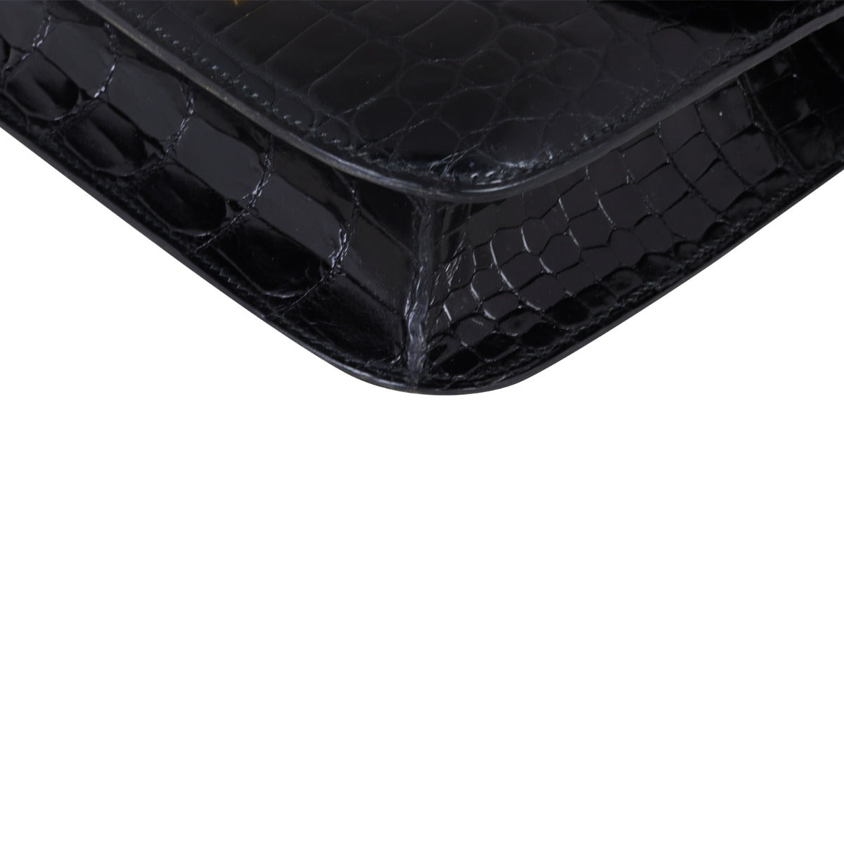 Hermes Constance 23 Porosus Crocodile Corner Close Up