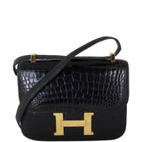 Hermes Constance 23 Porosus Crocodile Front With Strap