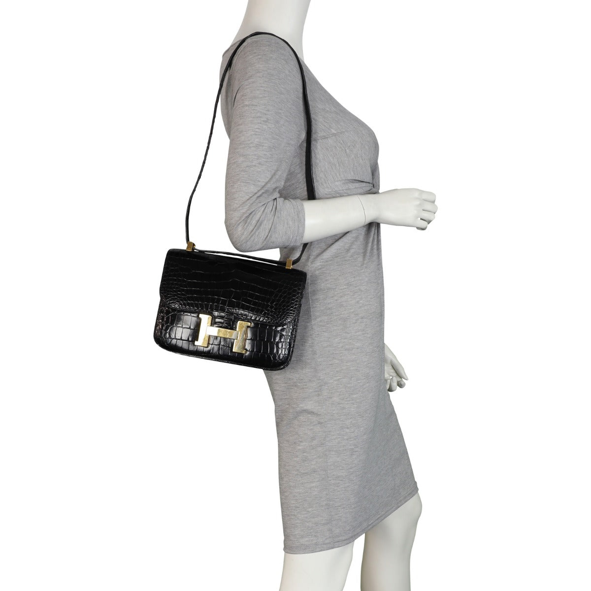 Hermes Constance 23 Porosus Crocodile Mannequin