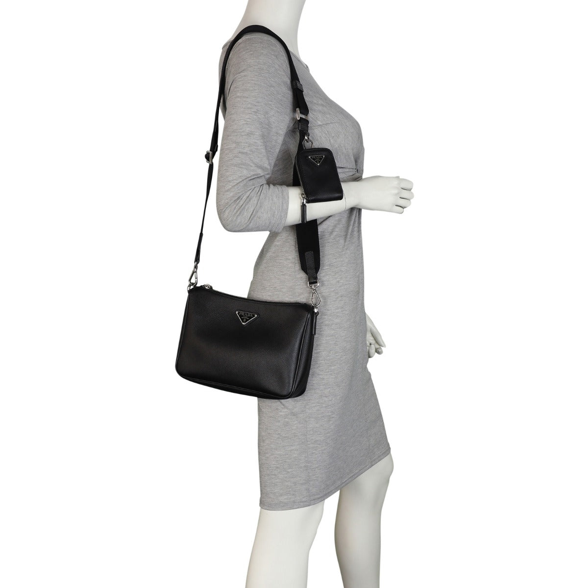 Prada Saffiano Shoulder Bag Mannequin