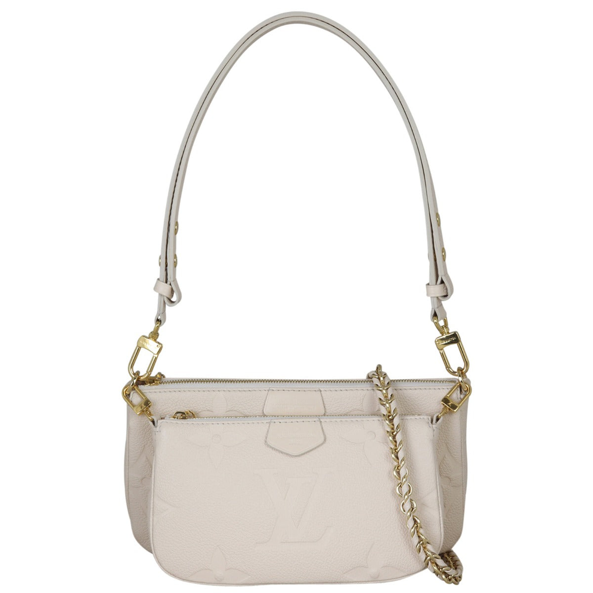 Louis Vuitton Multi Pochette Accessoires Monogram Empreinte Front With Chain