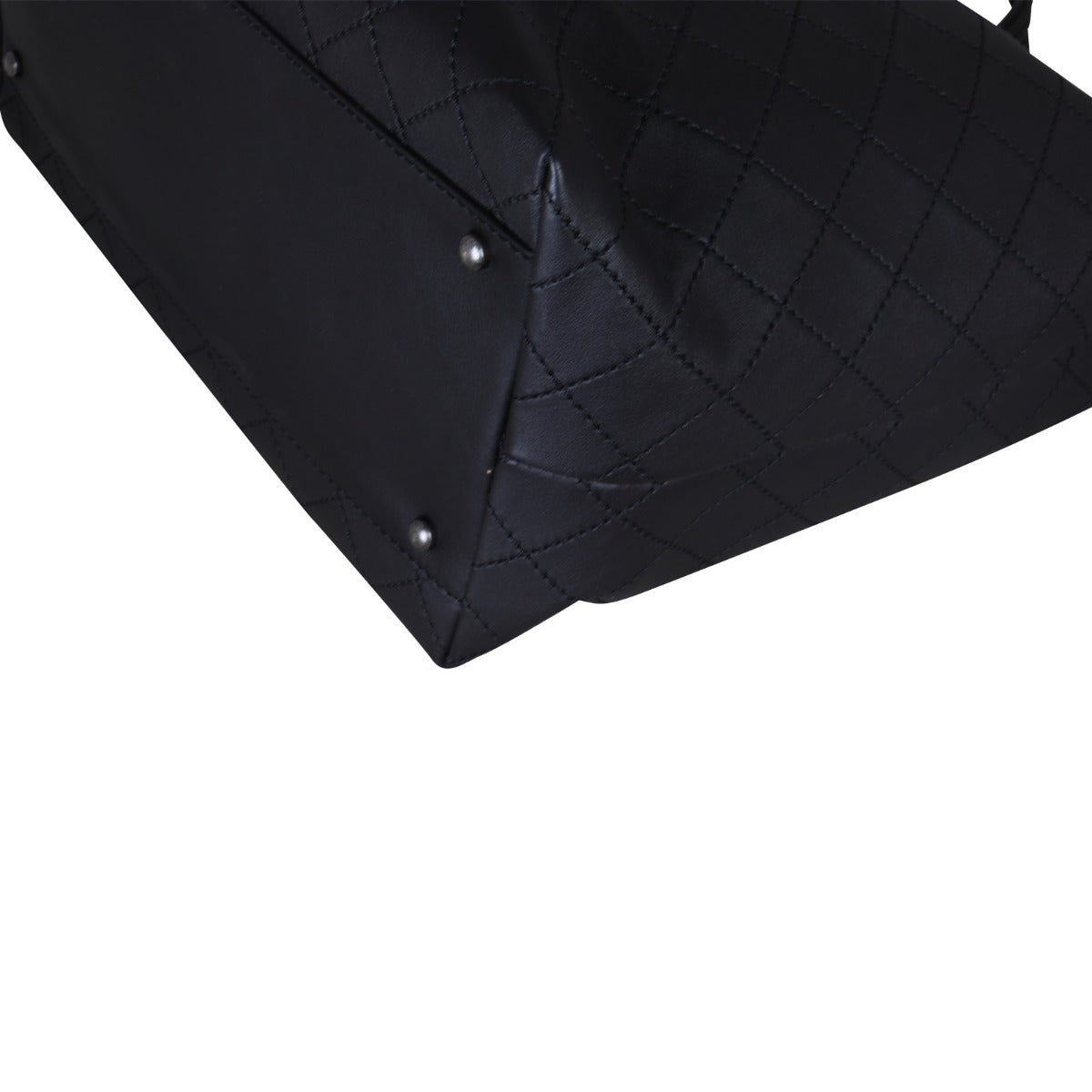 Chanel CC Charm Two Way Shopping Tote Corner Close Up