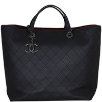 Chanel CC Charm Two Way Shopping Tote Front