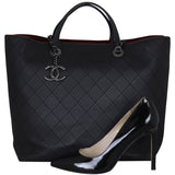 Chanel CC Charm Two Way Shopping Tote Shoe
