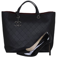 Chanel CC Charm Two Way Shopping Tote Shoe