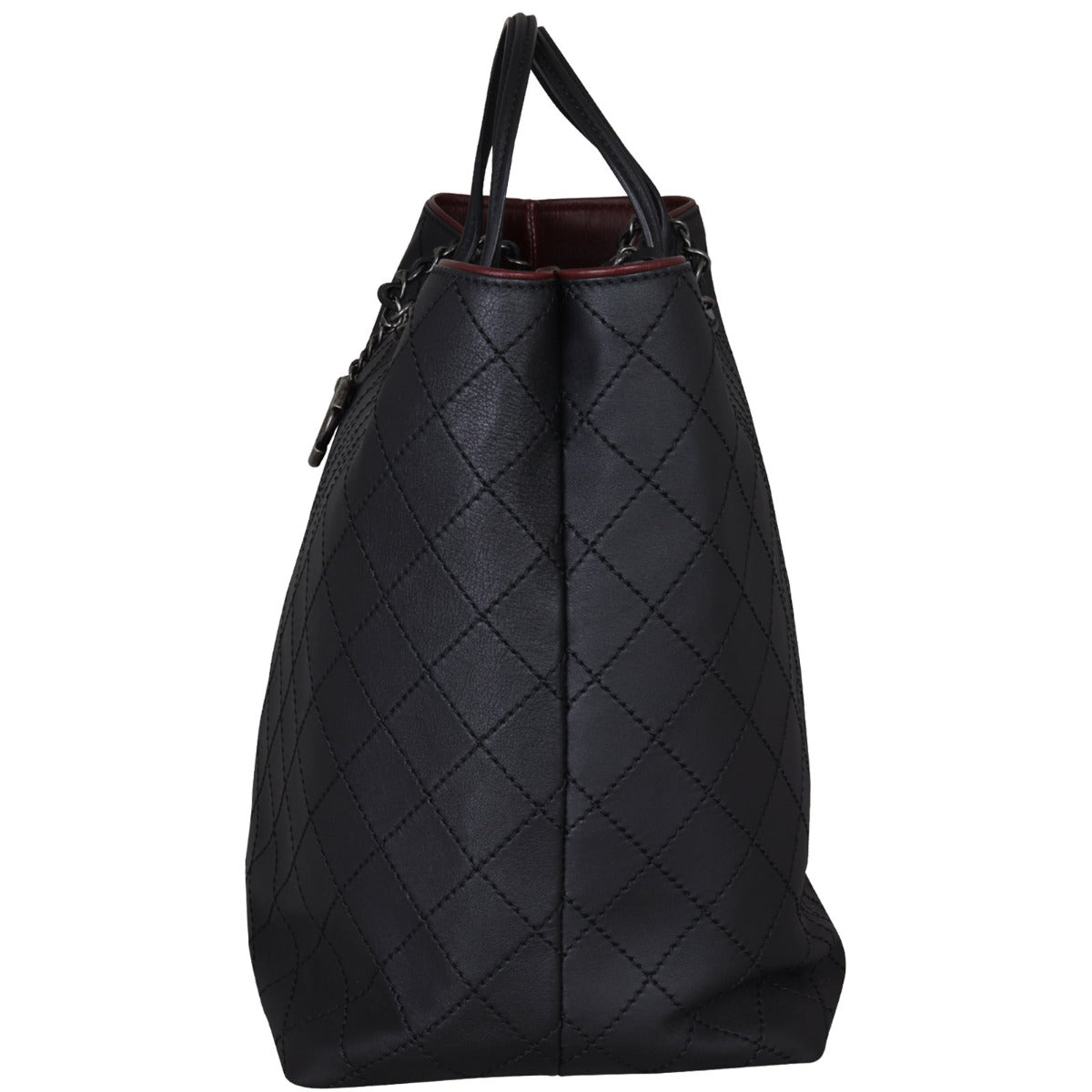 Chanel CC Charm Two Way Shopping Tote Side