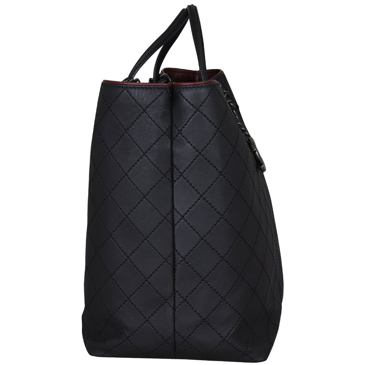 Chanel CC Charm Two Way Shopping Tote Side