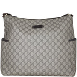 Gucci GG Supreme Side Pocket Messenger Bag Front With Strap