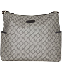 Gucci GG Supreme Side Pocket Messenger Bag Front With Strap