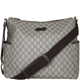 Gucci GG Supreme Side Pocket Messenger Bag Front With Strap