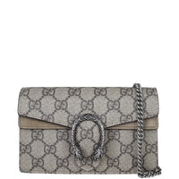 Gucci Dionysus GG Supreme Super Mini Bag Front With Chain
