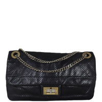 Chanel Perforated Drill Flap Bag Front With Chain