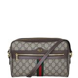 Gucci Ophidia GG Supreme Large Shoulder Bag Front With strap