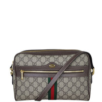 Gucci Ophidia GG Supreme Large Shoulder Bag Front With strap