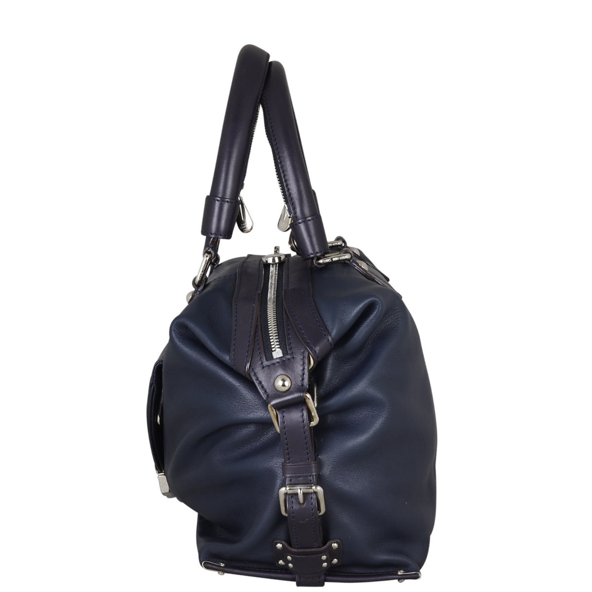 Louis Vuitton Sac Leather Duffle bag Side