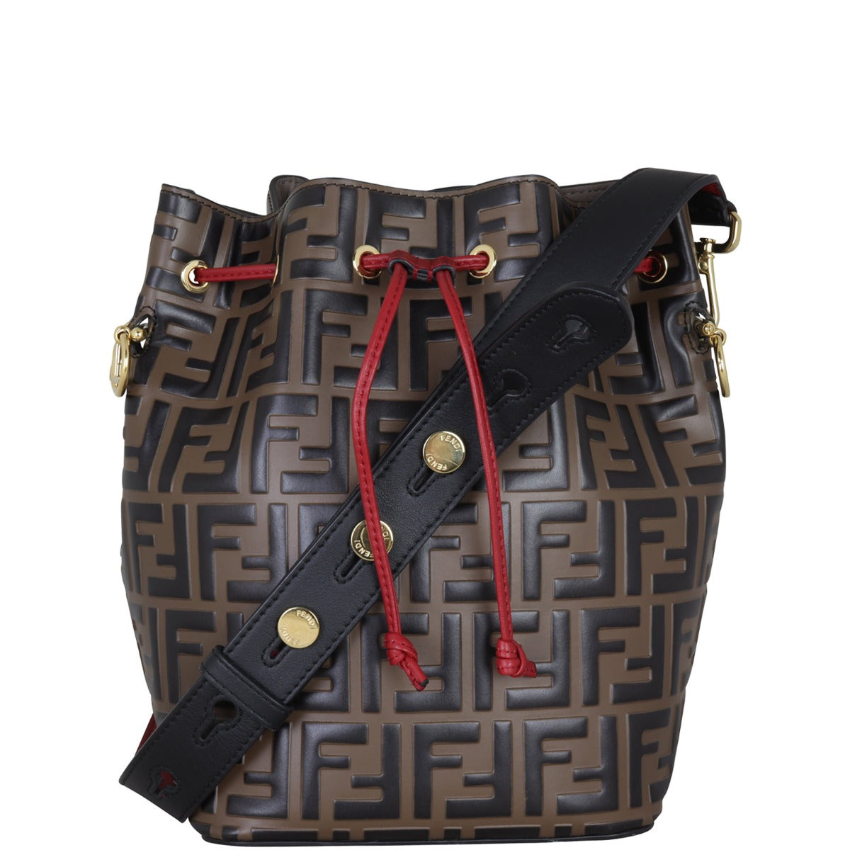 Fendi Mon Tresor Bucket Bag Front With Strap