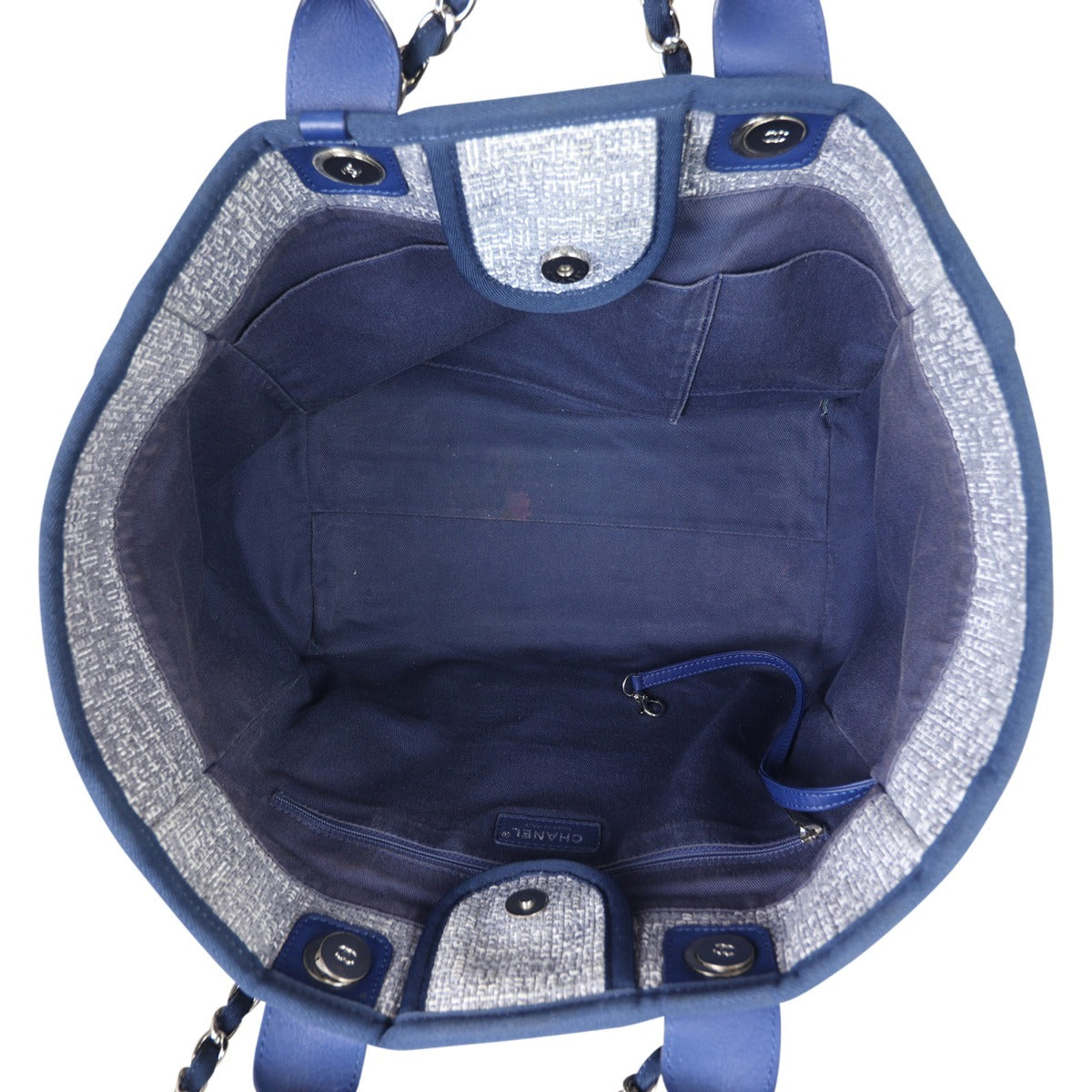 Chanel Deauville Large Tote Whole Interior