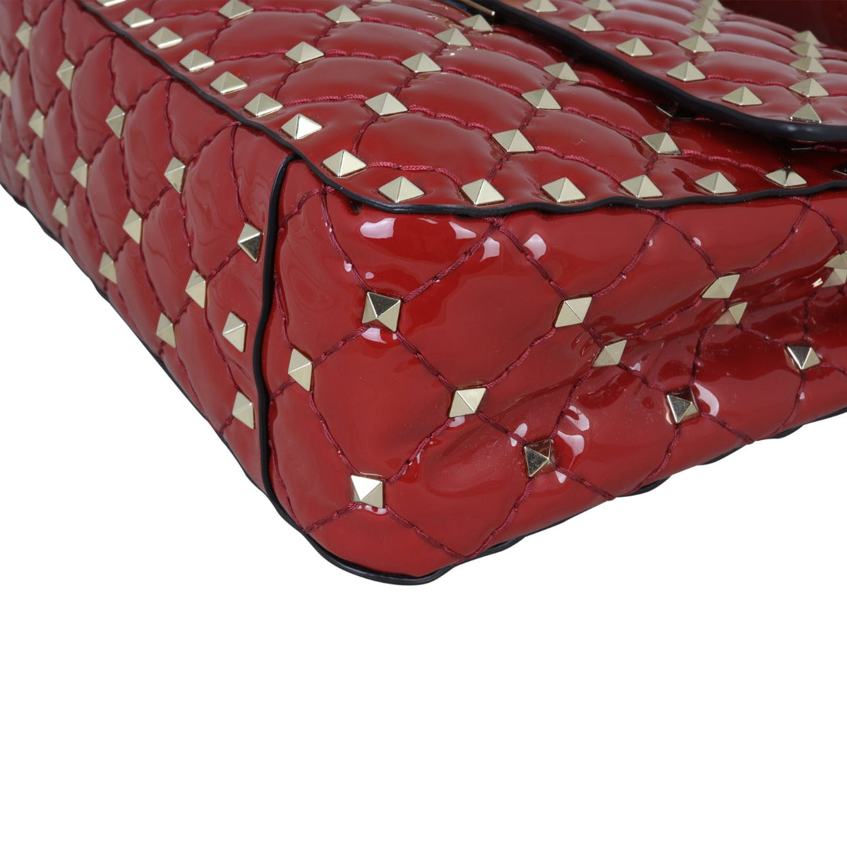 Valentino Rockstud Spike Medium Shoulder Bag Patent