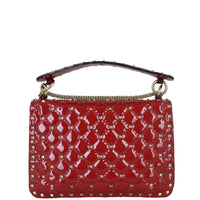 Valentino Rockstud Spike Medium Shoulder Bag Patent Back