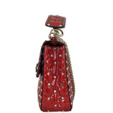 Valentino Rockstud Spike Medium Shoulder Bag Patent Side