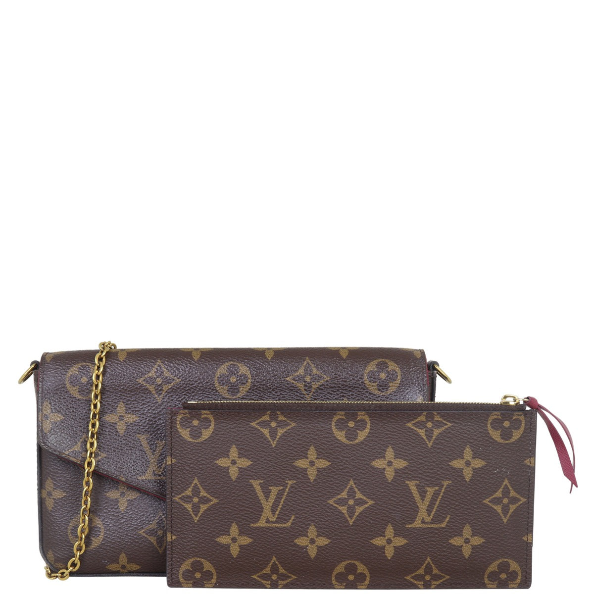 Louis Vuitton Pochette Felicie Monogram Front With Clutch