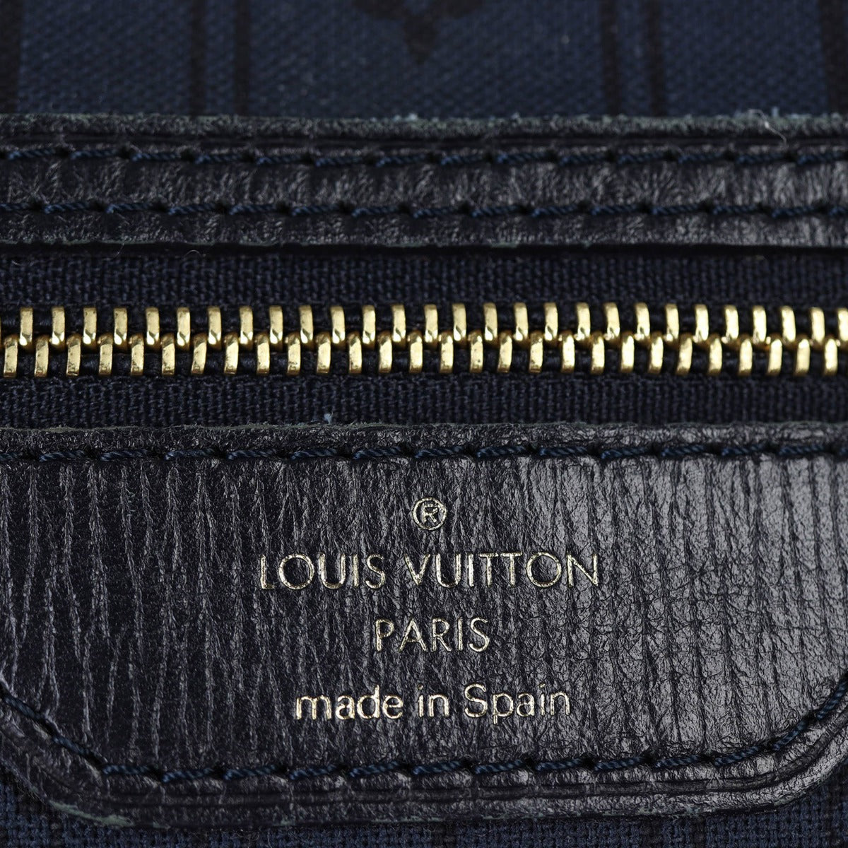 Louis Vuitton Neverfull MM Mini Lin Interior Stamp