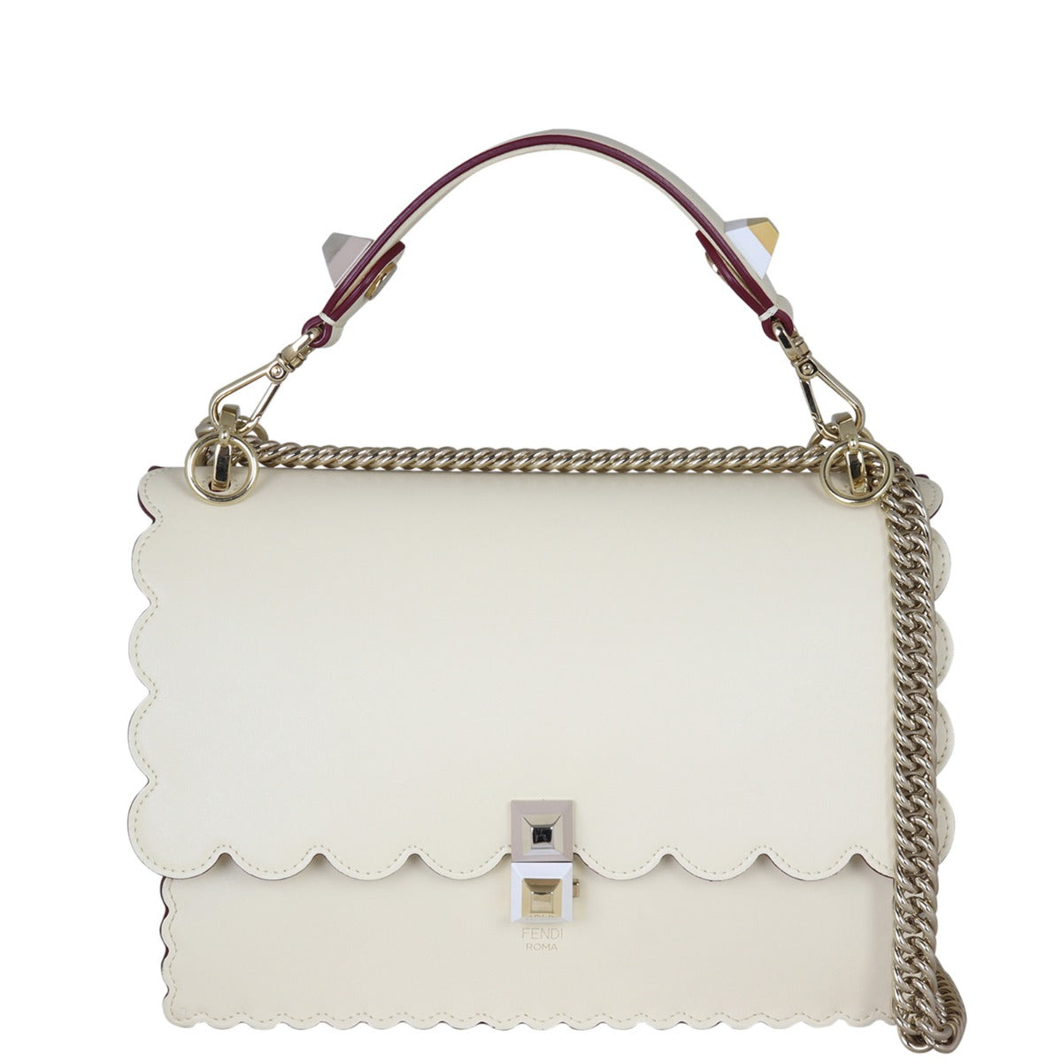 Fendi Kan I Crossbody Medium Front With Chain