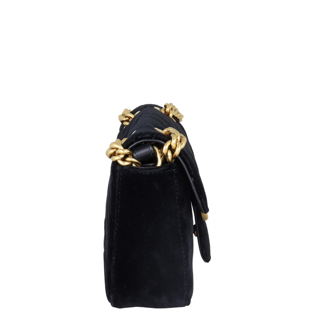 Gucci Marmont Velvet Mini Shoulder Bag Side