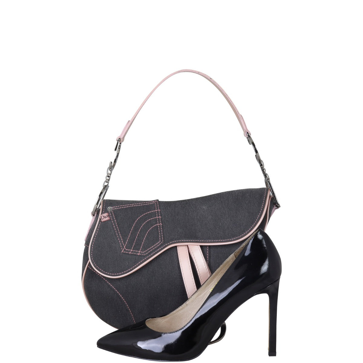 Dior Vintage Saddle Bag Denim Shoe