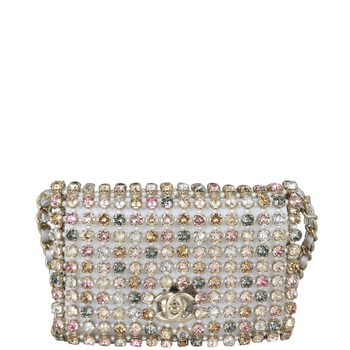 Chanel Strass Pearl Bag Front