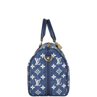 Louis Vuitton Speedy 25 Bandouliere Monogram Denim Side