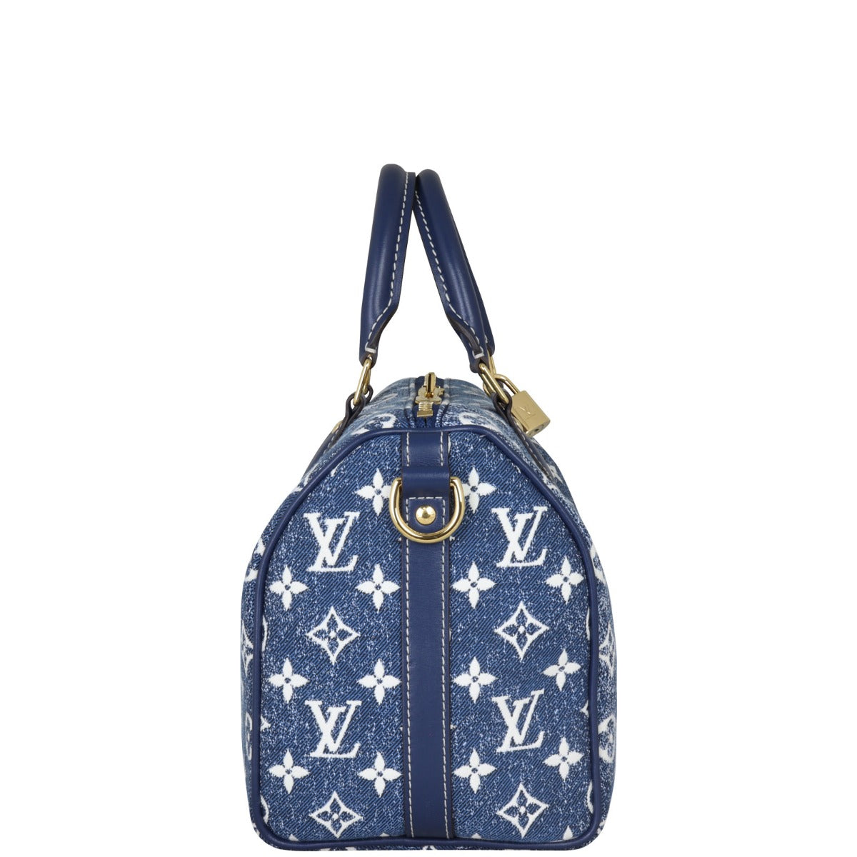 Louis Vuitton Speedy 25 Bandouliere Monogram Denim Side