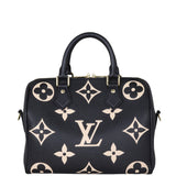 Louis Vuitton Speedy 25 Bandouliere Monogram Empreinte Giant Bicolour Front