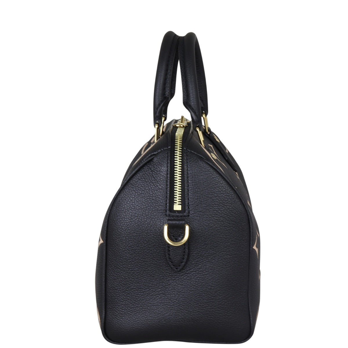 Louis Vuitton Speedy 25 Bandouliere Monogram Empreinte Giant Bicolour Side