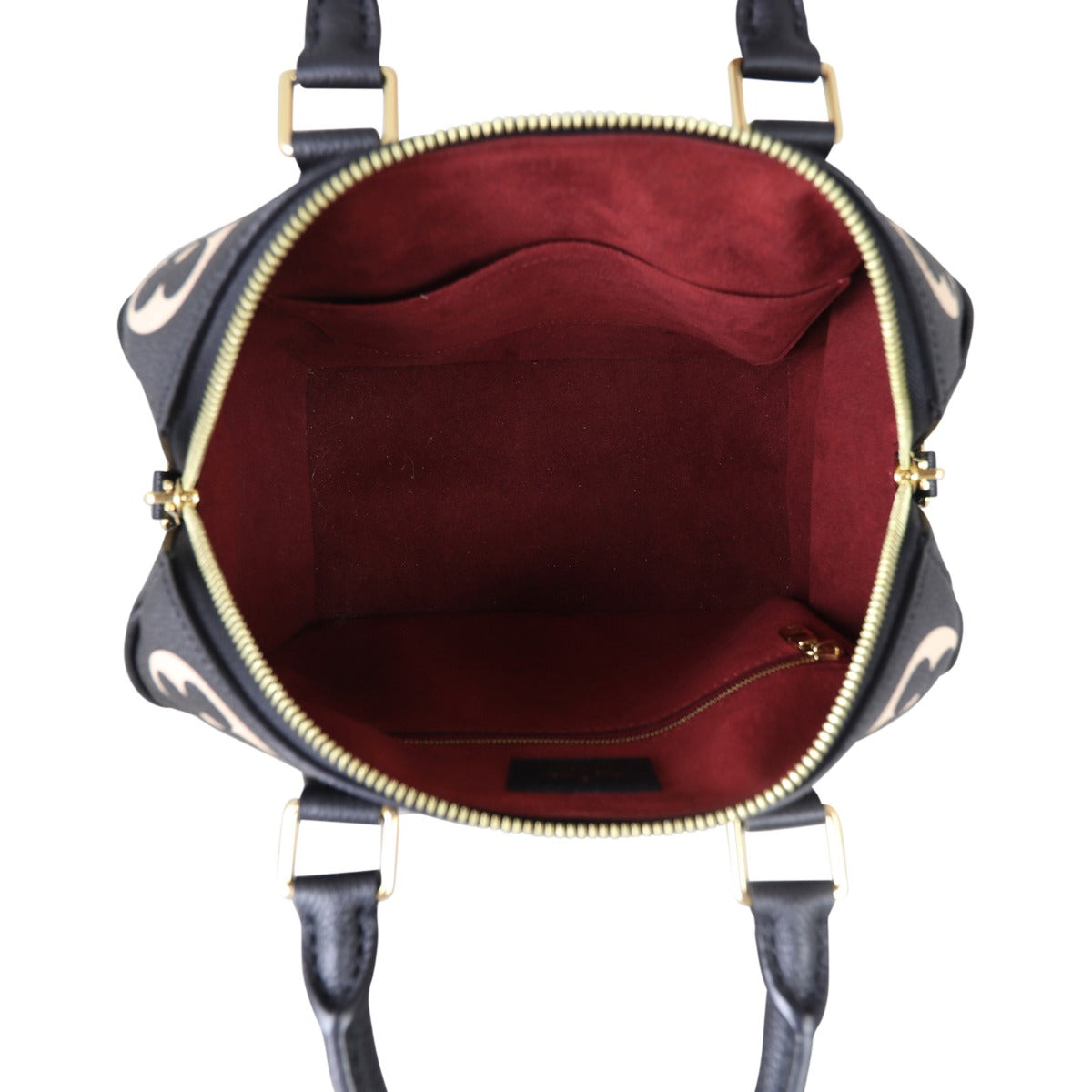 Louis Vuitton Speedy 25 Bandouliere Monogram Empreinte Giant Bicolour Interior