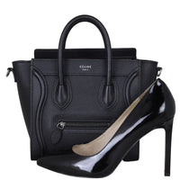 Celine Nano Luggage Tote Front with shoe