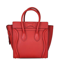 Celine Mini Luggage Tote (red) Back