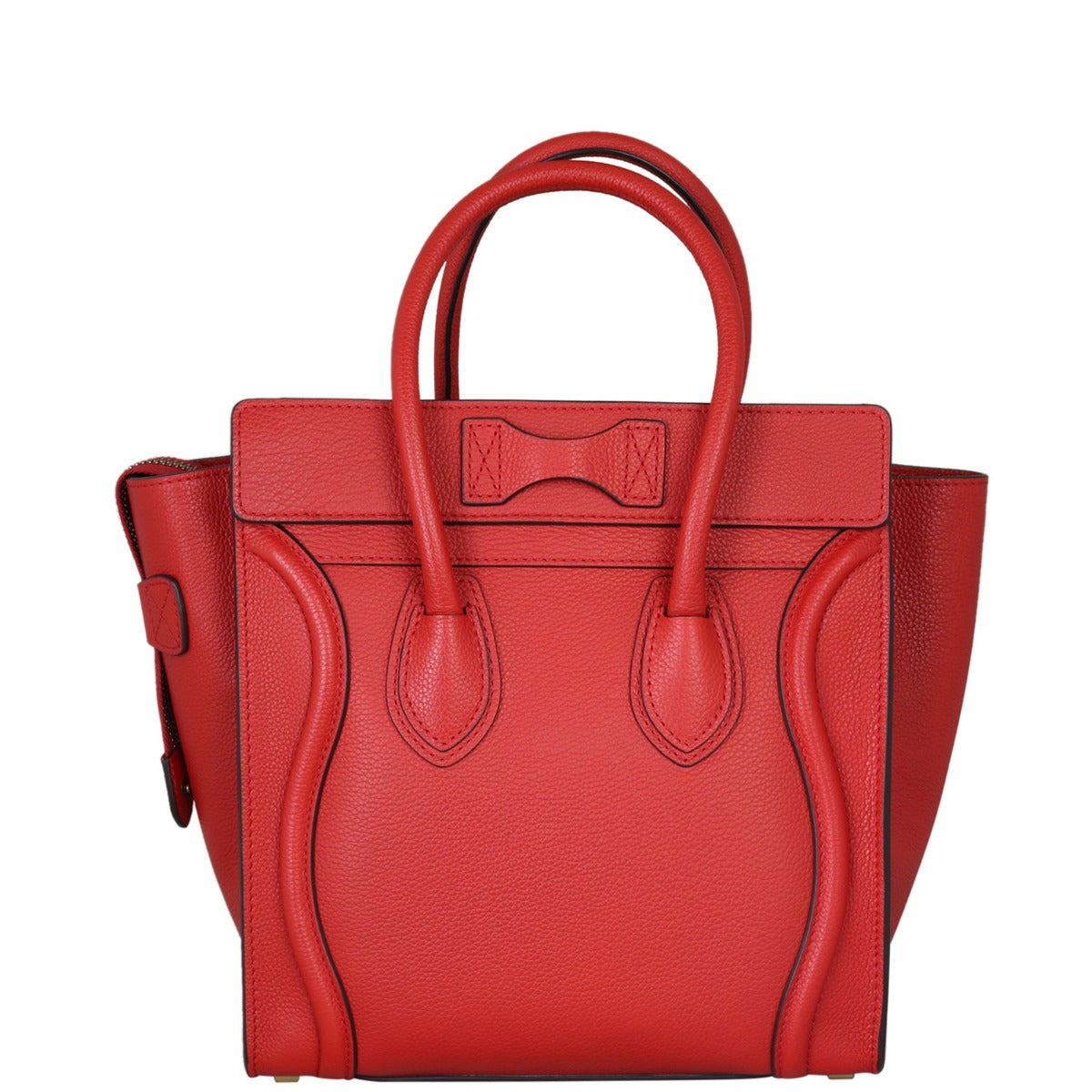 Celine Mini Luggage Tote (red) Back