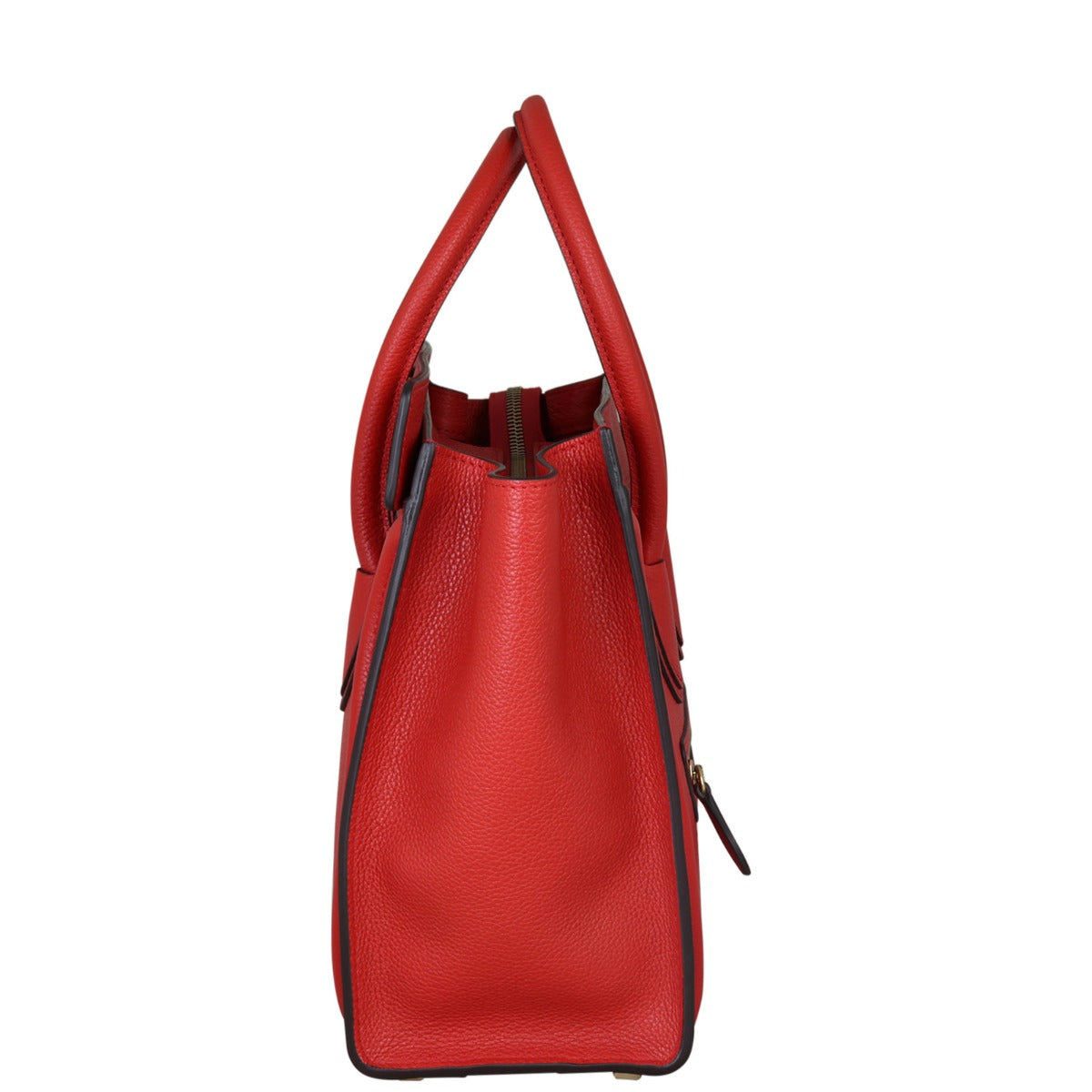 Celine Mini Luggage Tote (red) Side