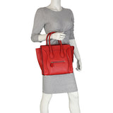 Celine Mini Luggage Tote (red) Mannequin