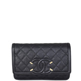 Chanel CC Filigree Wallet on Chain Front
