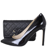 Chanel CC Filigree Wallet on Chain Shoe