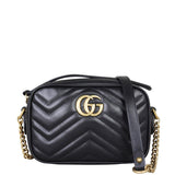 Gucci GG Marmont Mini Camera Bag Front With Strap