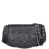 Chanel Half Moon Flap Bag Front With Chain