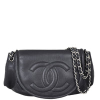 Chanel Half Moon Flap Bag Front With Chain